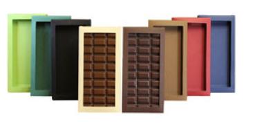 Standard Tafelverpackung für 100g Schokoladentafeln mit großem Sichtfenster